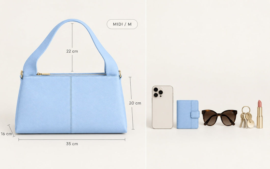 Misariva Verona Midi: 35 × 20 × 16 cm and the objects it fits