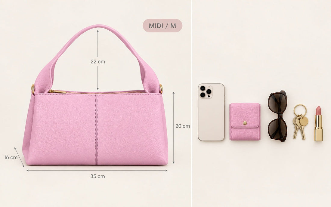 Misariva Verona Midi: 35 × 20 × 16 cm and the objects it fits