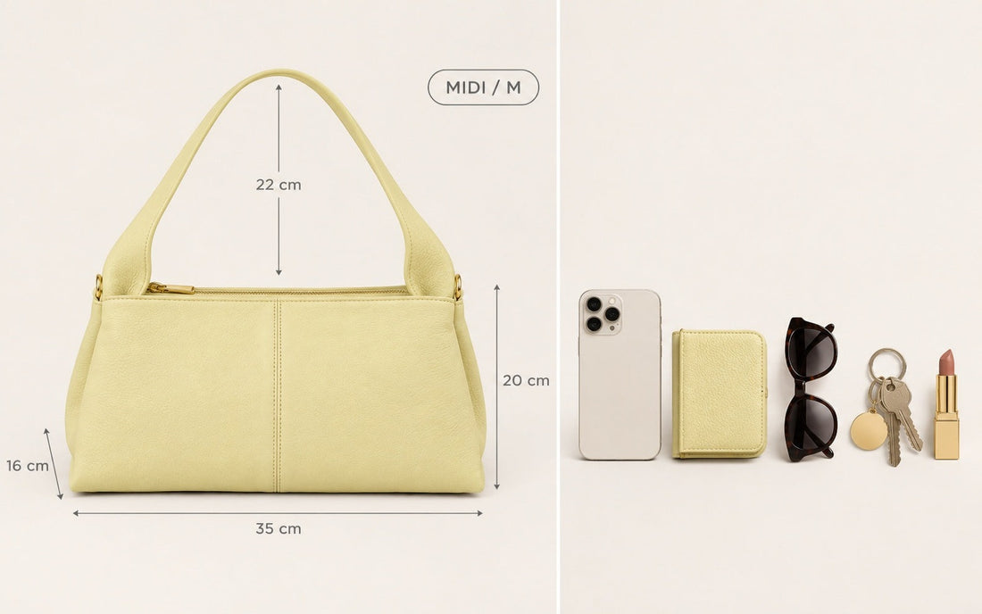 Misariva Verona Midi: 35 × 20 × 16 cm and the objects it fits