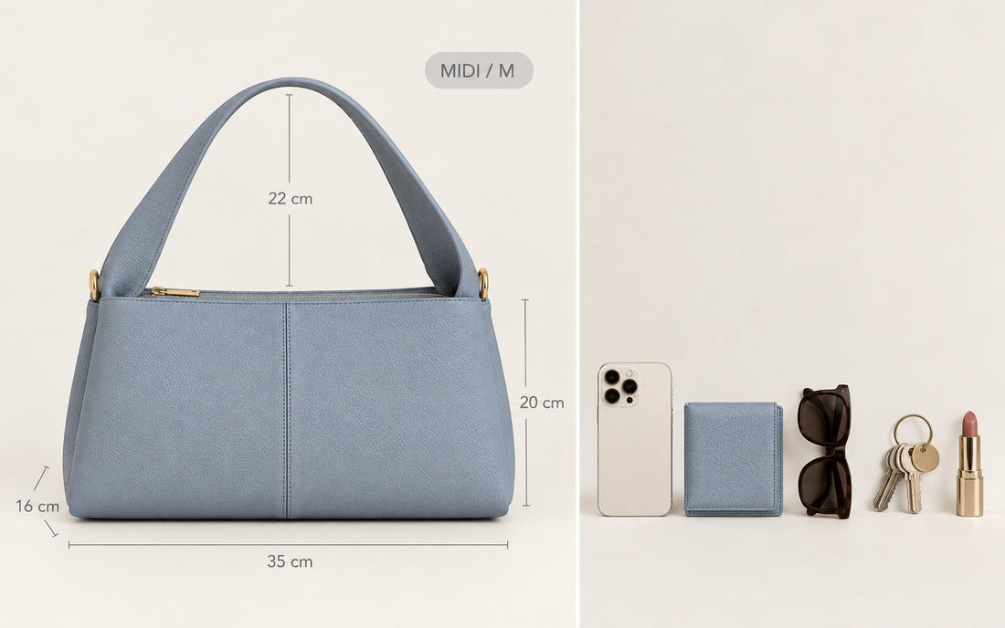 Misariva Verona Midi: 35 × 20 × 16 cm and the objects it fits